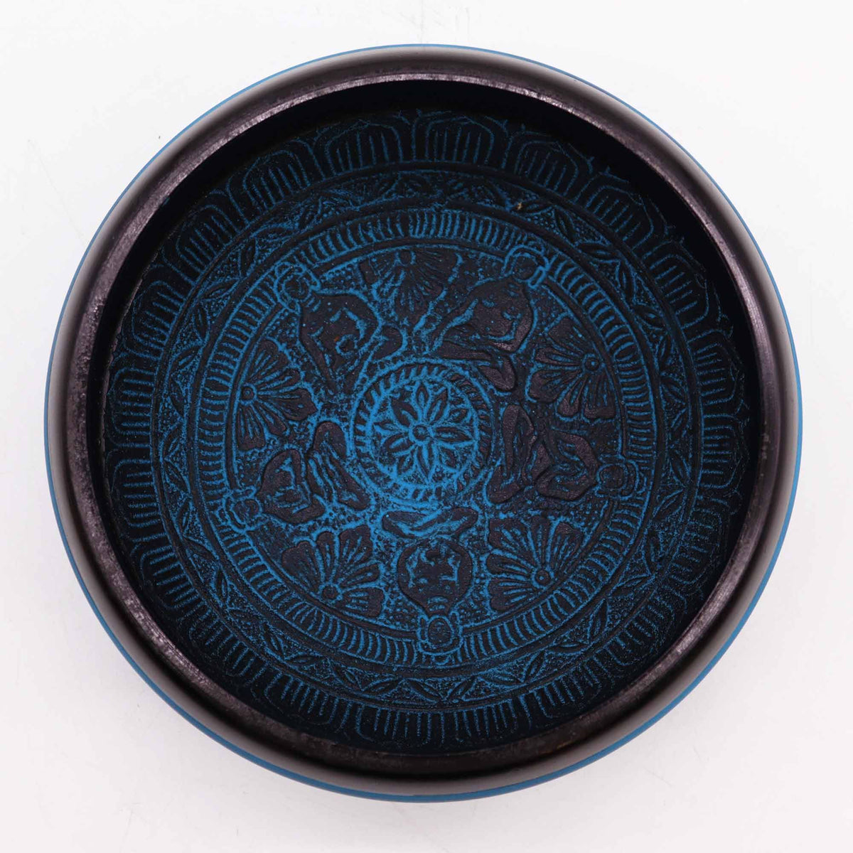 Earth Powder Klangschale – Blaues Mantra Fünf Buddhas 16cm