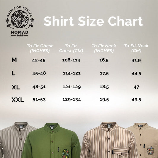 Nomad Sari Grandad Shirt – Black Purple – Größe M