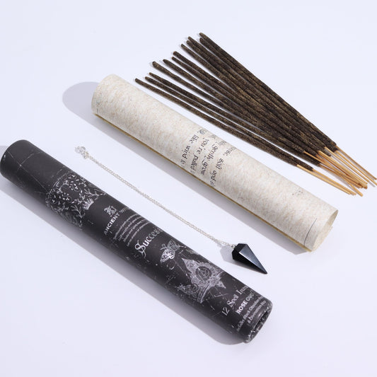 Ancient Witch Spell Incense – Success | Räucherstäbchen mit Obsidian-Pendel