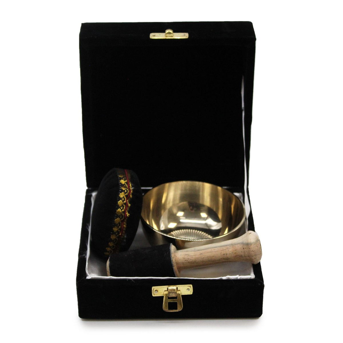 Tibetische Klangschalen-Geschenkset aus Messing – 9cm