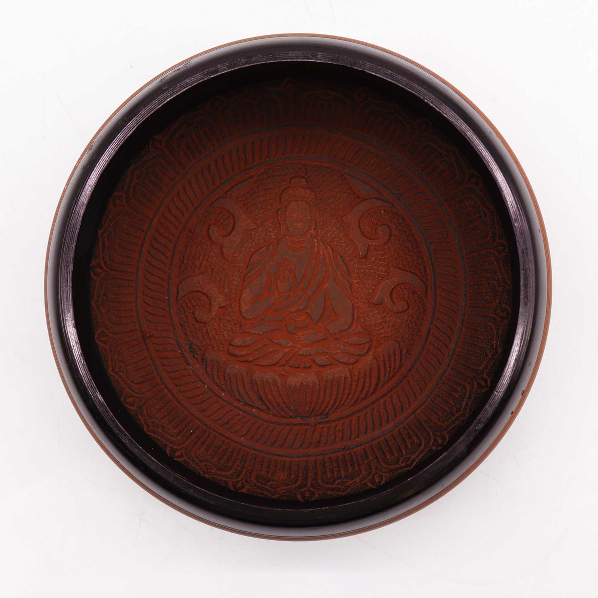 Earth Powder Klangschale – Ton Om Buddha 16cm