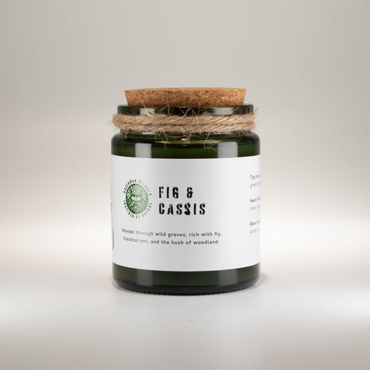 Greenman Woodwick Soy Candle - Crushed Fig & Cassis