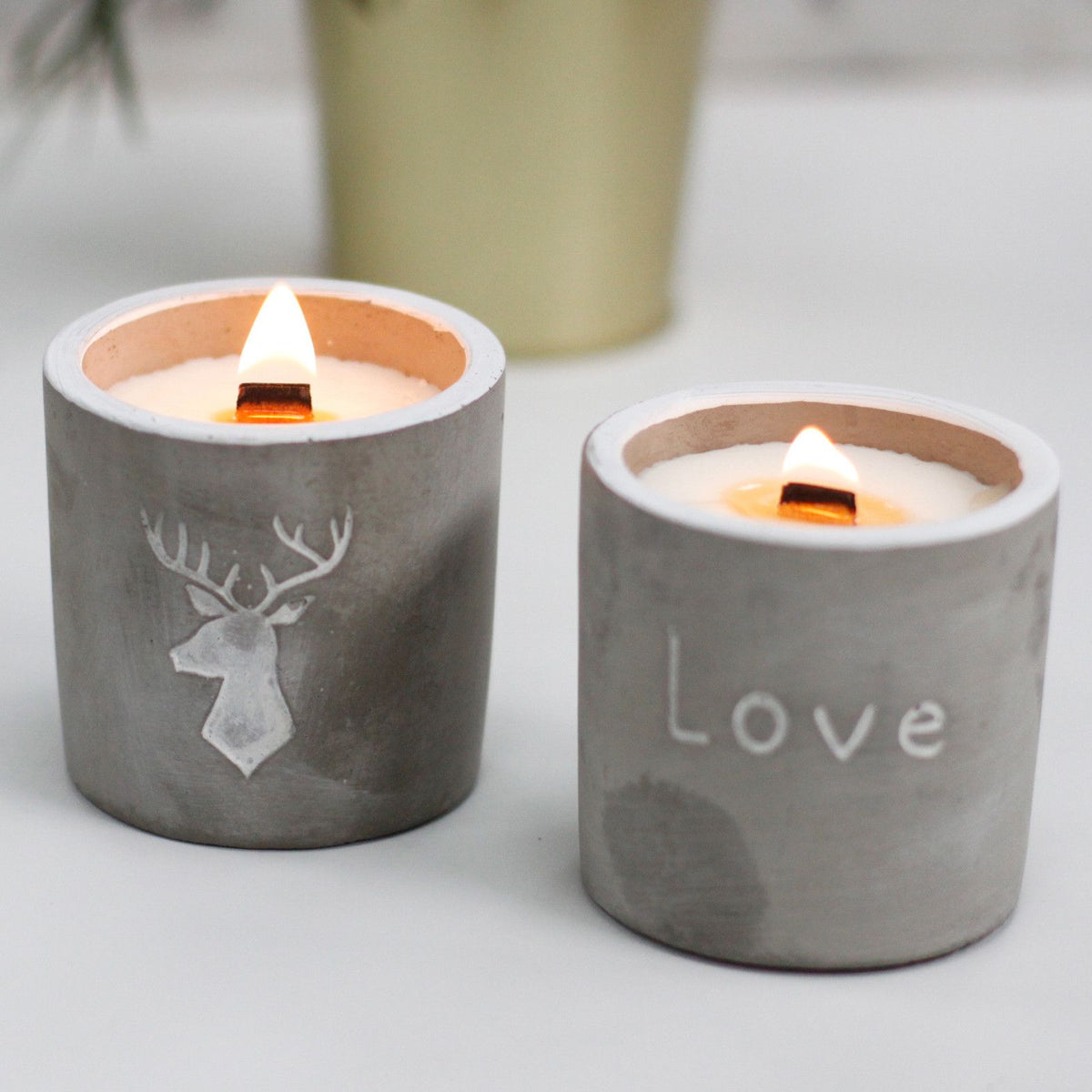 Med Concrete Soy Candle – Whiskey & Woodsmoke | Sojakerze im Betonbehälter