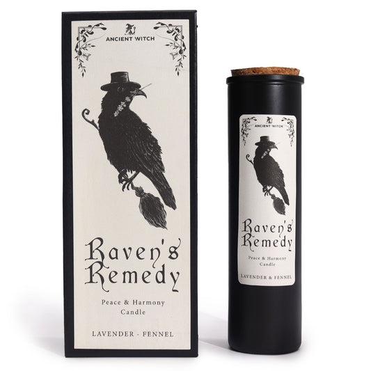 Ritualkerze Ravens’ Remedy – Innere Ruhe & Balance | Ancient Witch