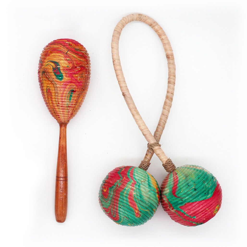 Maracas Rassel – Doppel Twist | Handgefertigtes Percussion-Instrument