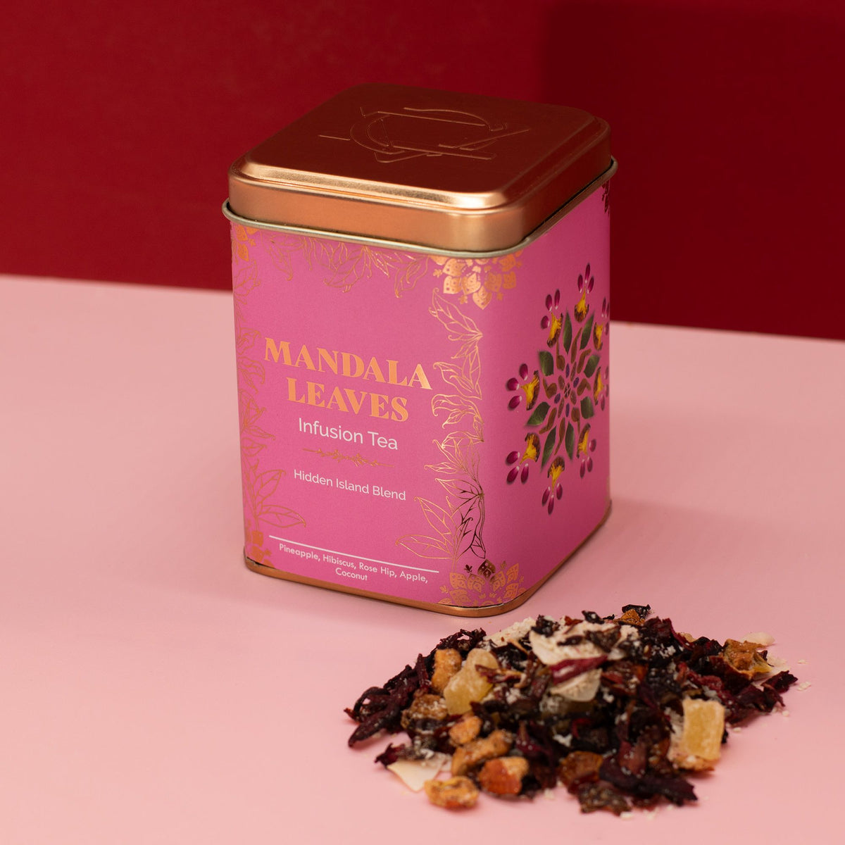 50g Früchtetee – Ananas, Kokosnuss & Hibiskus | Hidden Islands Blend (Dose)