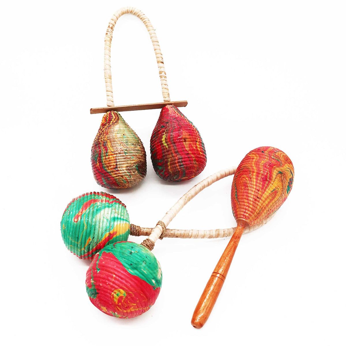 Maracas Rassel – Doppel Loop | Handgefertigtes Percussion-Instrument