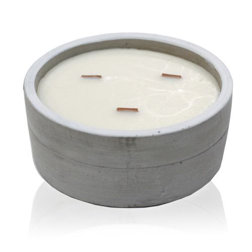 Large Concrete Soy Candle – Patchouli & Dark Amber | Sojakerze im Betonbehälter