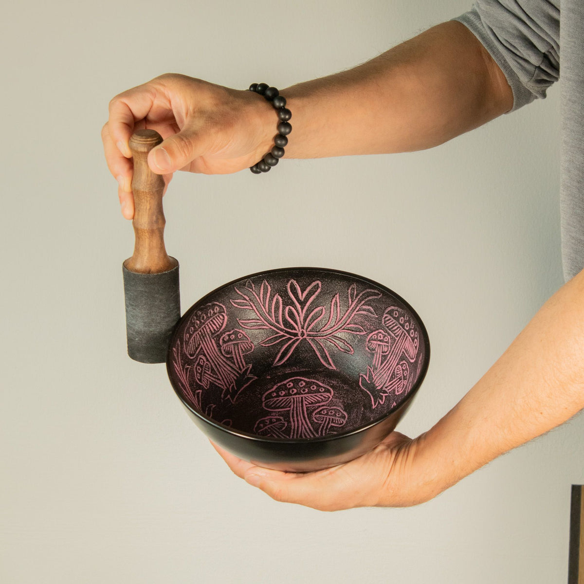 Aluminium Klangschale Magic Mushroom – Rosa 20cm