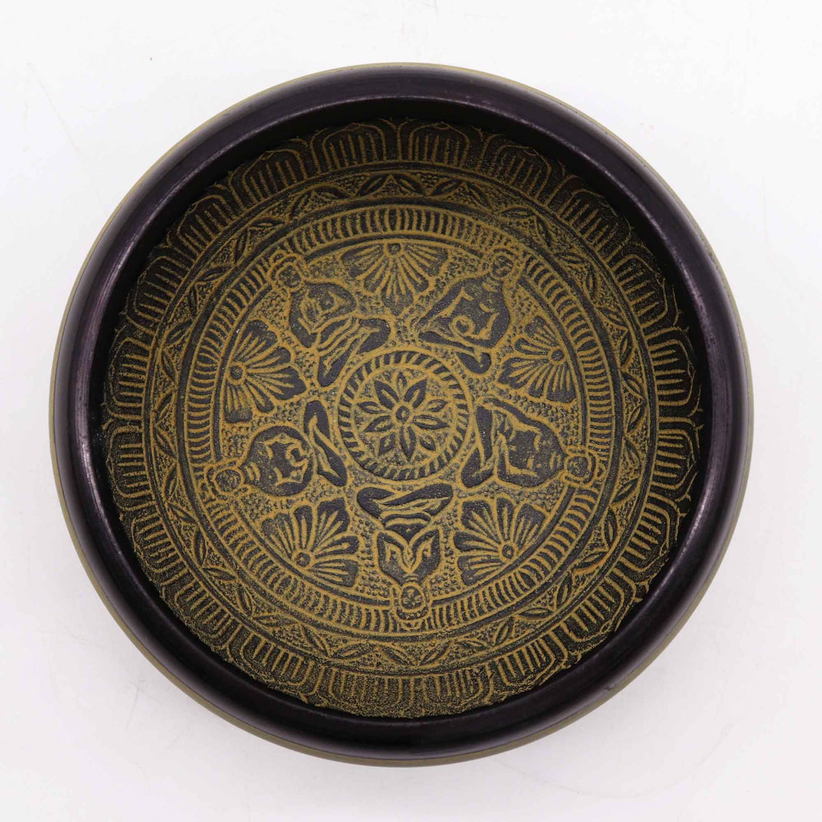 Earth Powder Klangschale – Mantra Fünf Buddhas 16cm