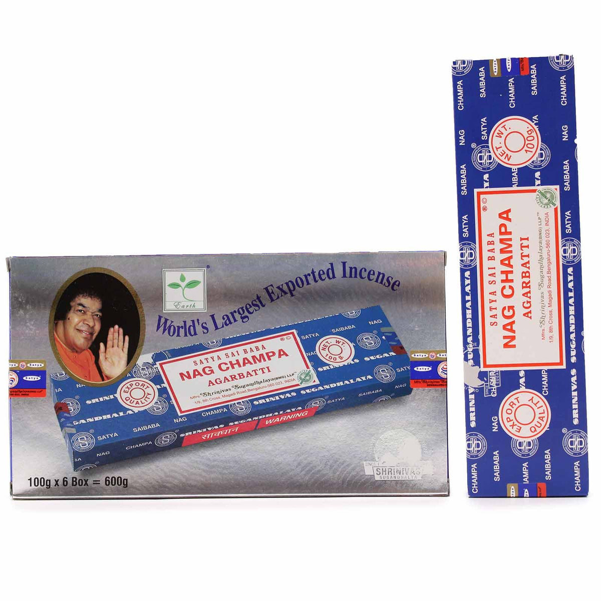 Satya Nagchampa Räucherstäbchen – 100g Großpackung