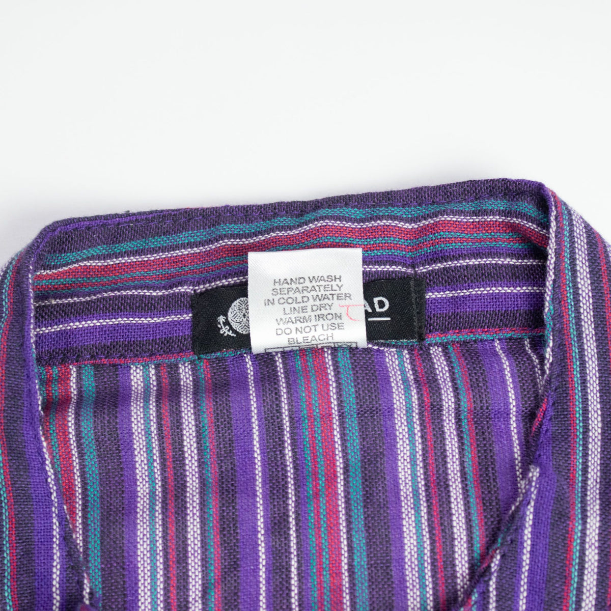 Nomad Sari Grandad Shirt – Black Purple – Größe M
