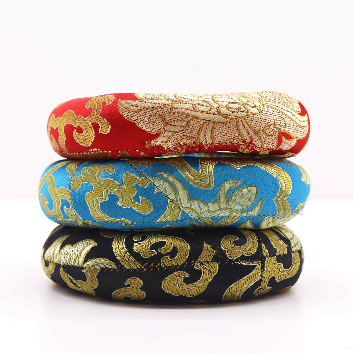 Klangschalen-Ring-Kissen 12cm – Zufällige Farbe (für 14-16cm Klangschalen)