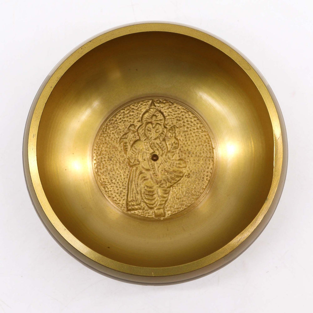 Große Tibetische Klangschale Ganesh – Messing
