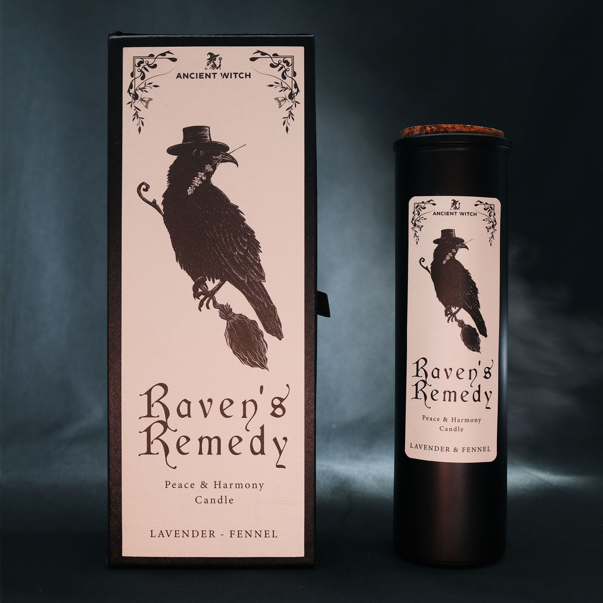 Ritualkerze Ravens’ Remedy – Innere Ruhe & Balance | Ancient Witch