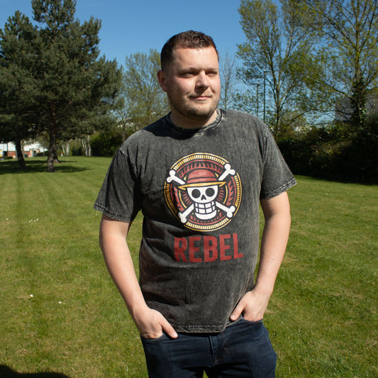 Nomad Sari Stonewashed T-Shirt – Rebel – Anthrazit – Größe XL