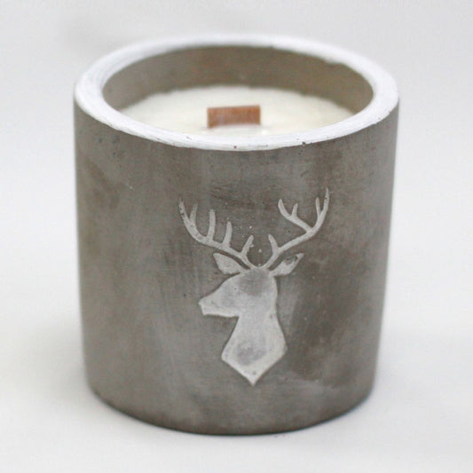 Med Concrete Soy Candle – Whiskey & Woodsmoke | Sojakerze im Betonbehälter