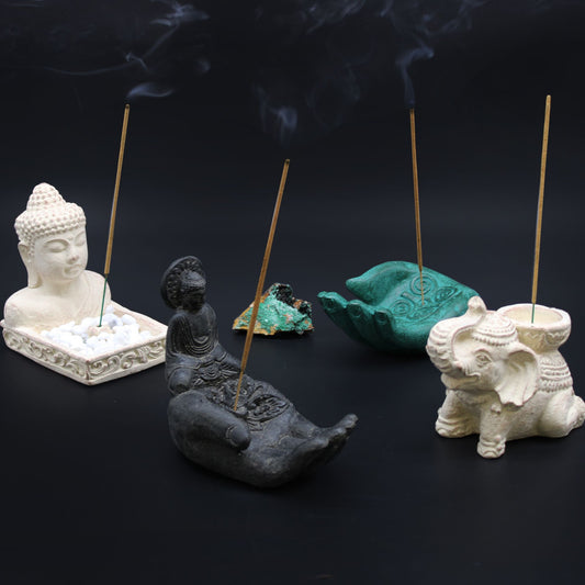 Buddha Feng-Shui Räucherstäbchen-Halter (Creme)
