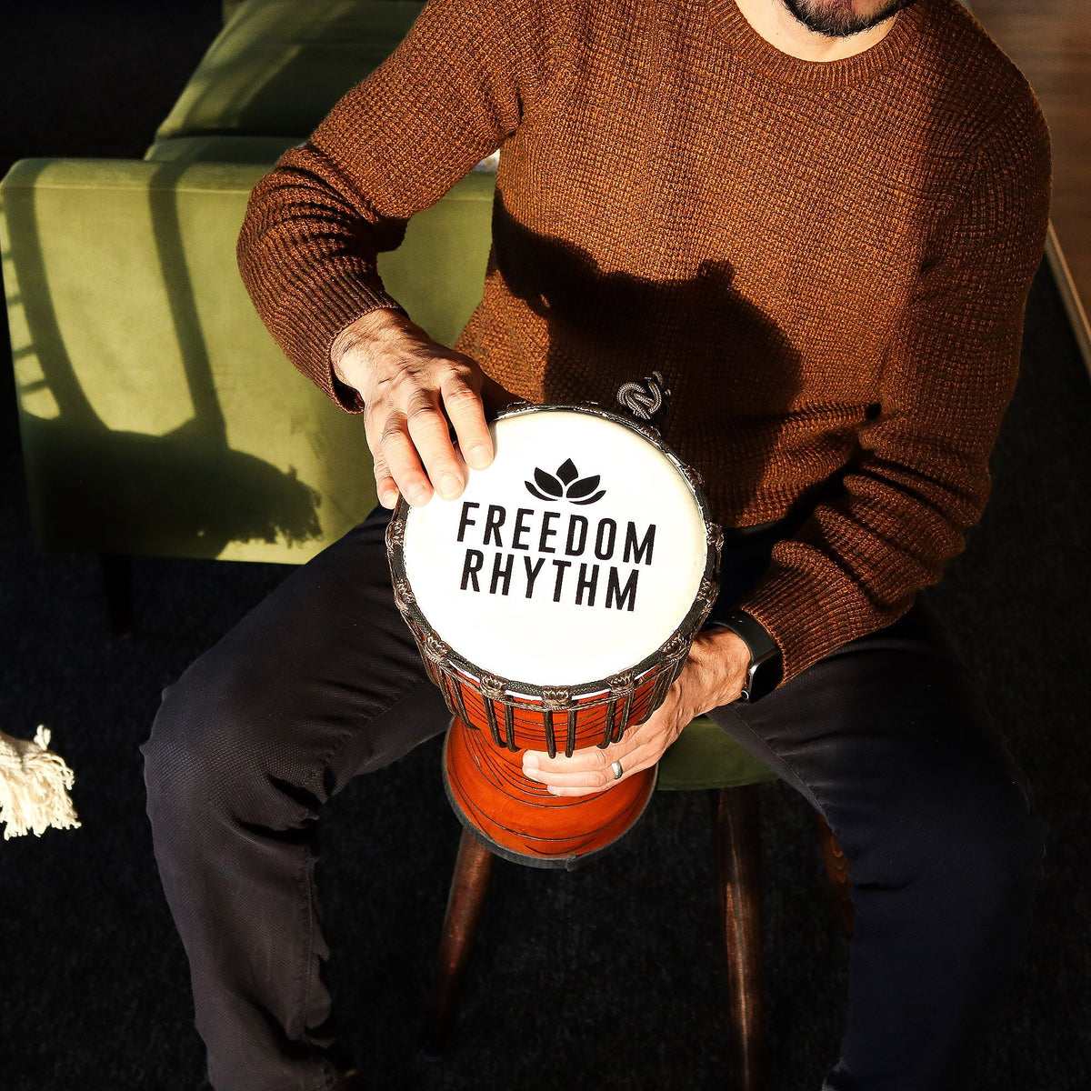 Pro Djembe Trommel Mittel – Freedom Rhythm (hoch) 40cm / 18cm Ø