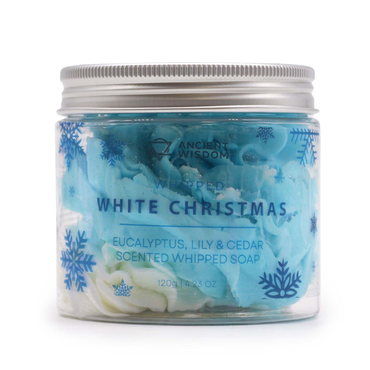White Christmas Schlagseife 120g – vegane Whipped Soap mit winterlichem Weihnachtsduft