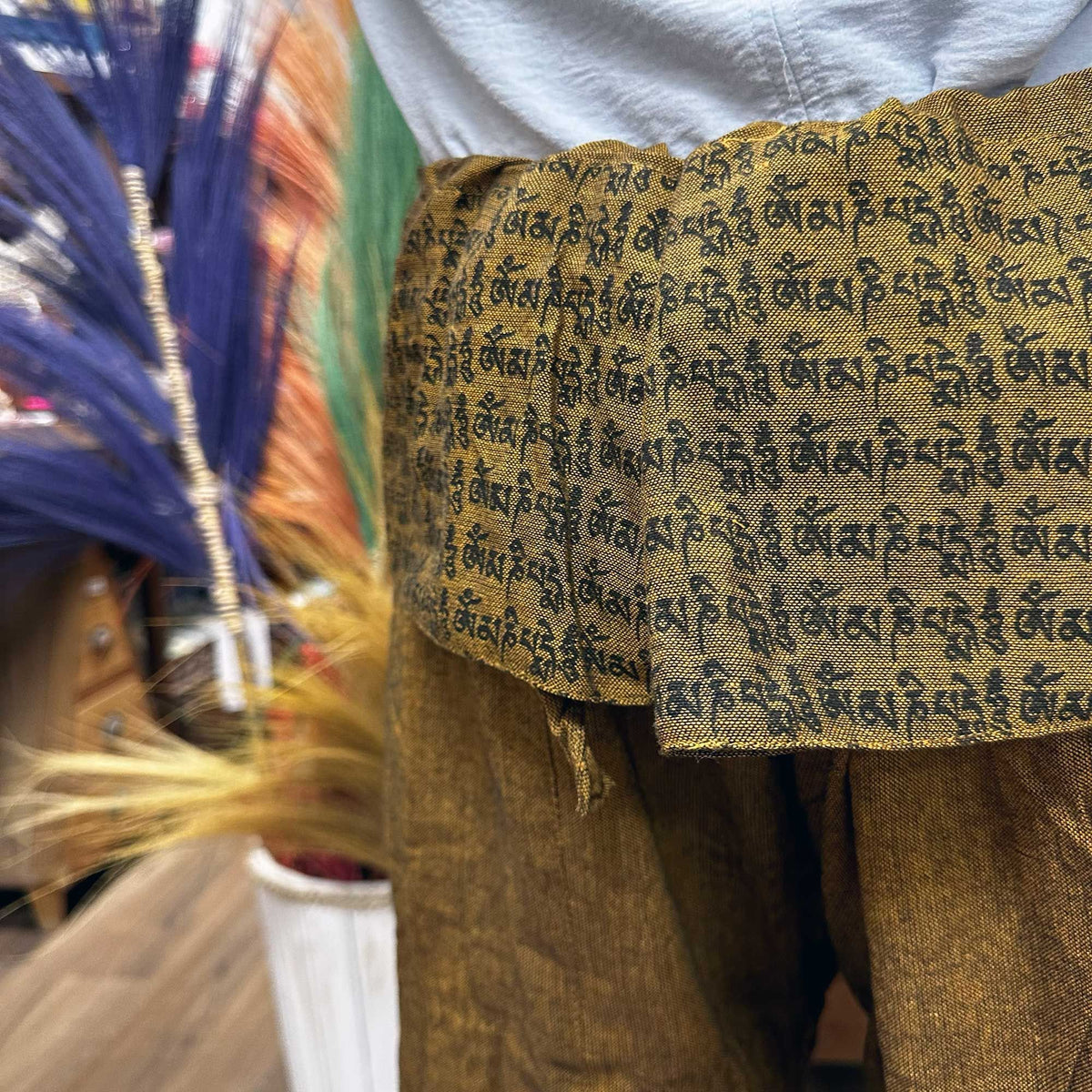 Yoga & Festival Hose – Thai Fisherman Mandala Mantra – Orange