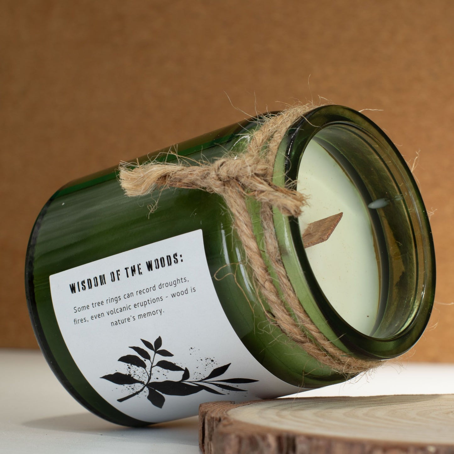 Greenman Holzdocht Sojakerze – Salbei & Minzholz | Krautähnlicher Duft