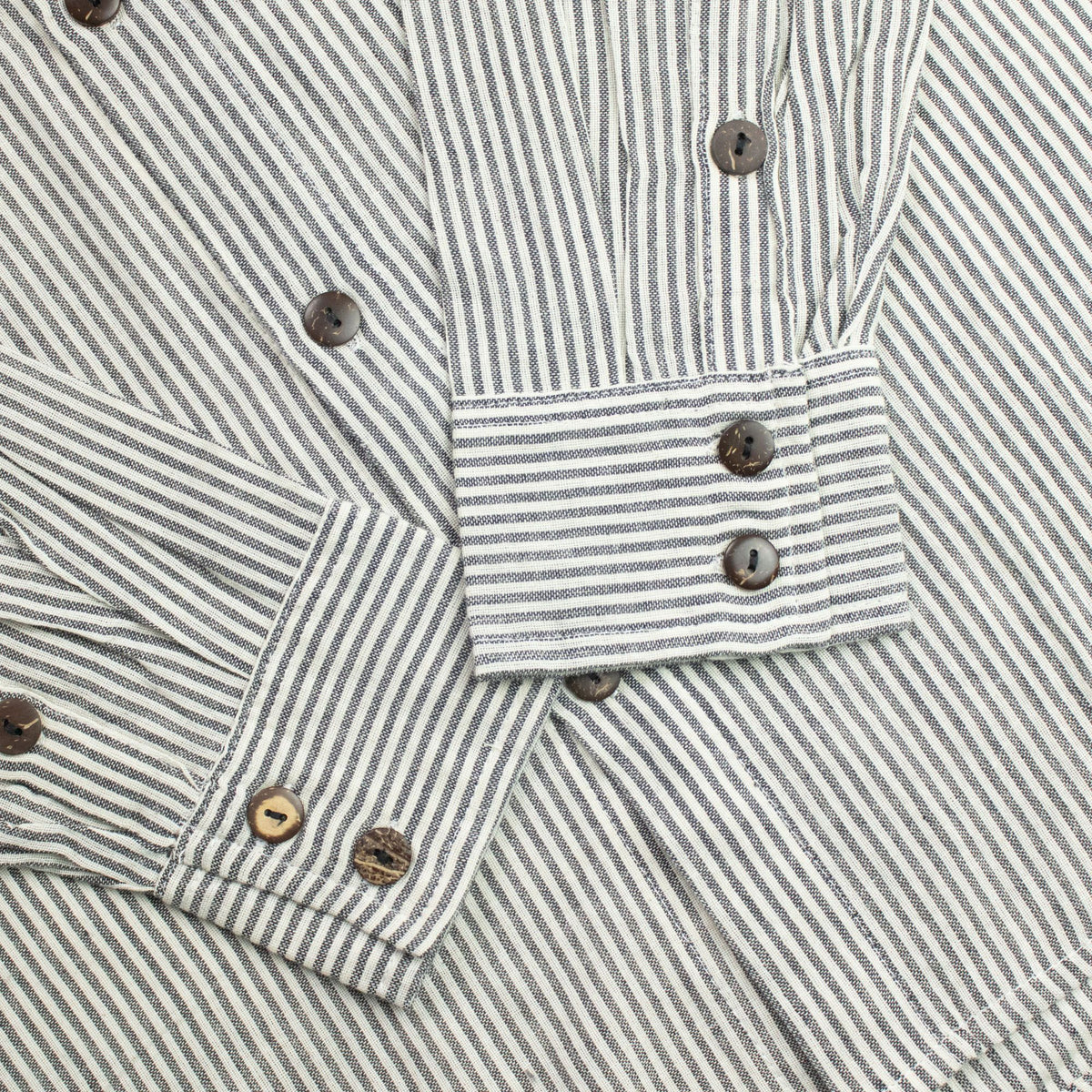 Nomad Sari Grandad Shirt – Grey Stone – Größe M