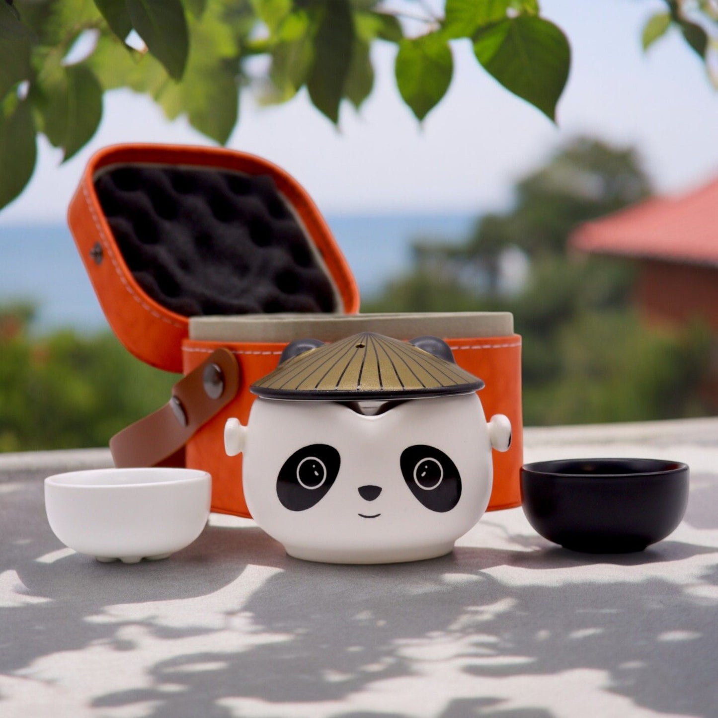 Kung Fu Panda Teekannen-Set & 2 Tassen – Reisetasche
