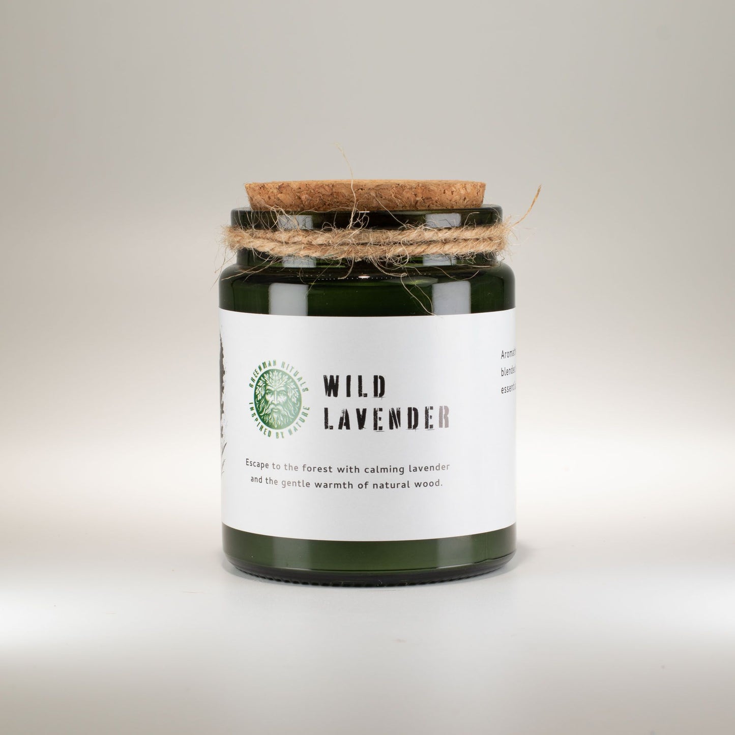 Greenman Holzdocht Sojakerze – Wild Lavender | Lavendelduft Kerze