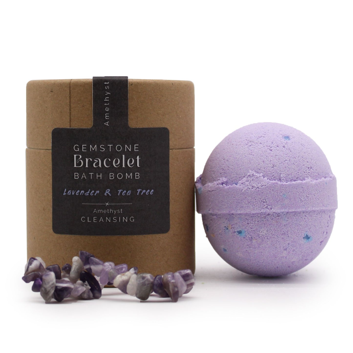 Amethyst Gem Bracelet Bath Bomb – Lavendel & Teebaum mit Meeressalz 💜