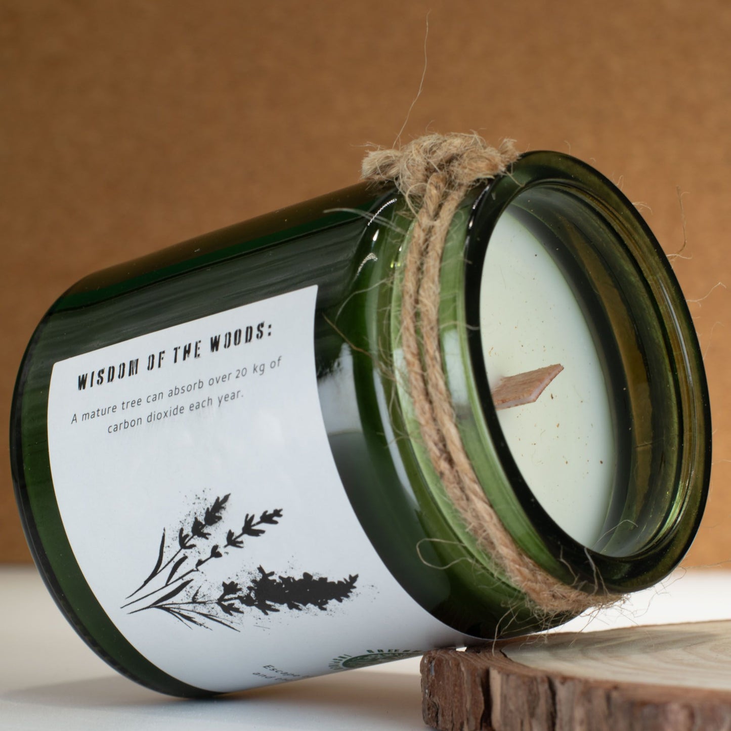 Greenman Holzdocht Sojakerze – Wild Lavender | Lavendelduft Kerze