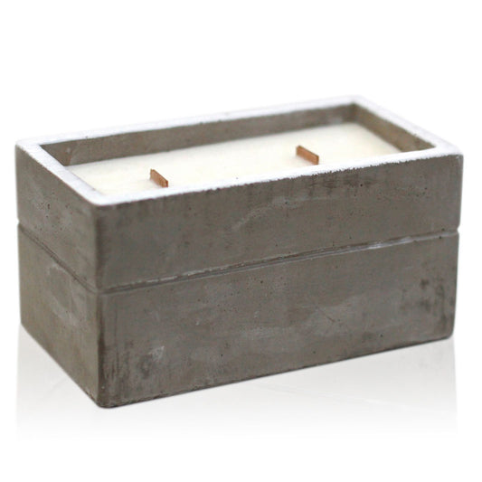 Large Concrete Soy Candle – Clove & Dark Sandal | Sojakerze im Betonbehälter
