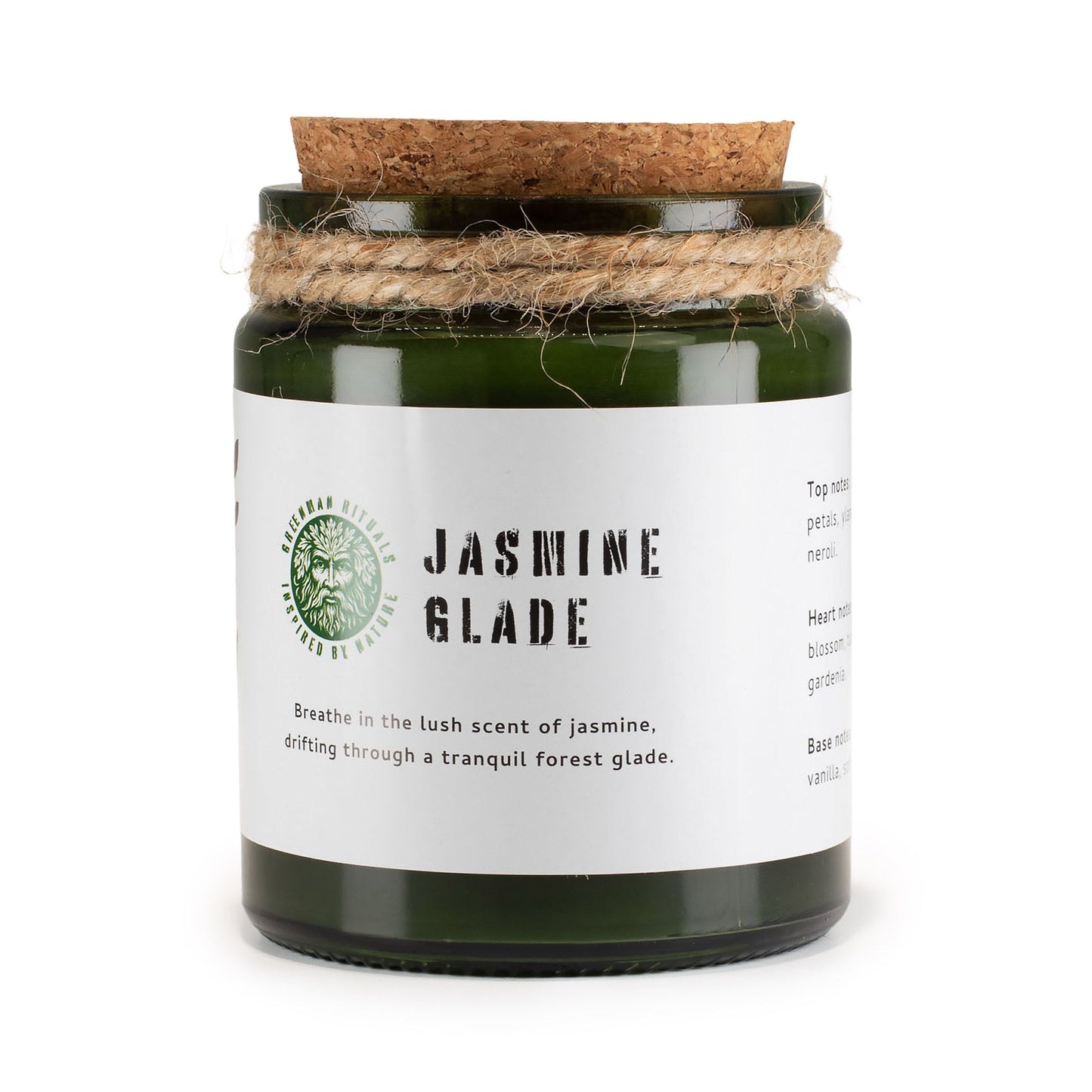 Greenman Holzdocht Sojakerze – Jasmine Glade | Blumiger Jasminduft