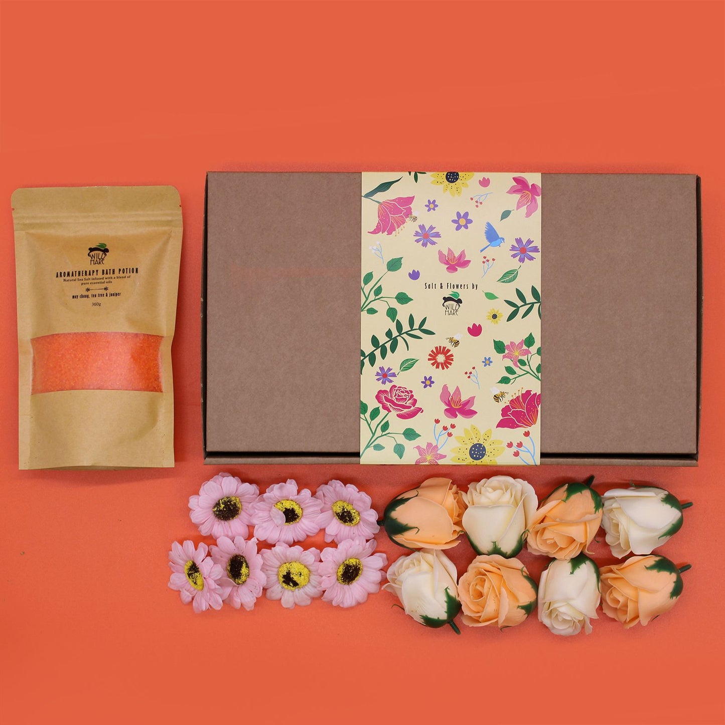 Wild Hare Salt & Flowers Set – Total Detox | Spa-Geschenkbox