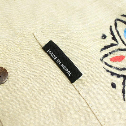 Nomad Sari Kathmandu Shirt – Stone – Größe XXL