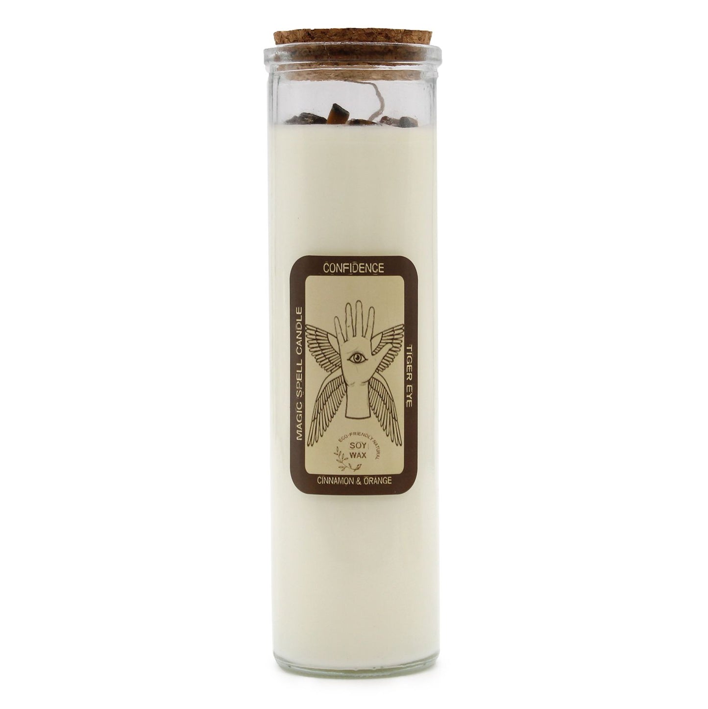 Magic Spell Candle – Confidence | Duftkerze mit Tigerauge