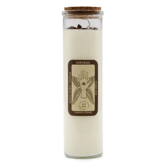 Magic Spell Candle – Confidence | Duftkerze mit Tigerauge