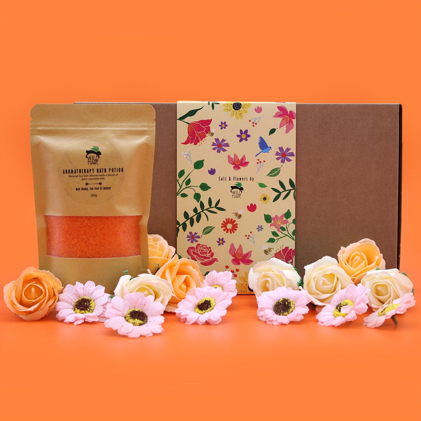 Wild Hare Salt & Flowers Set – Total Detox | Spa-Geschenkbox
