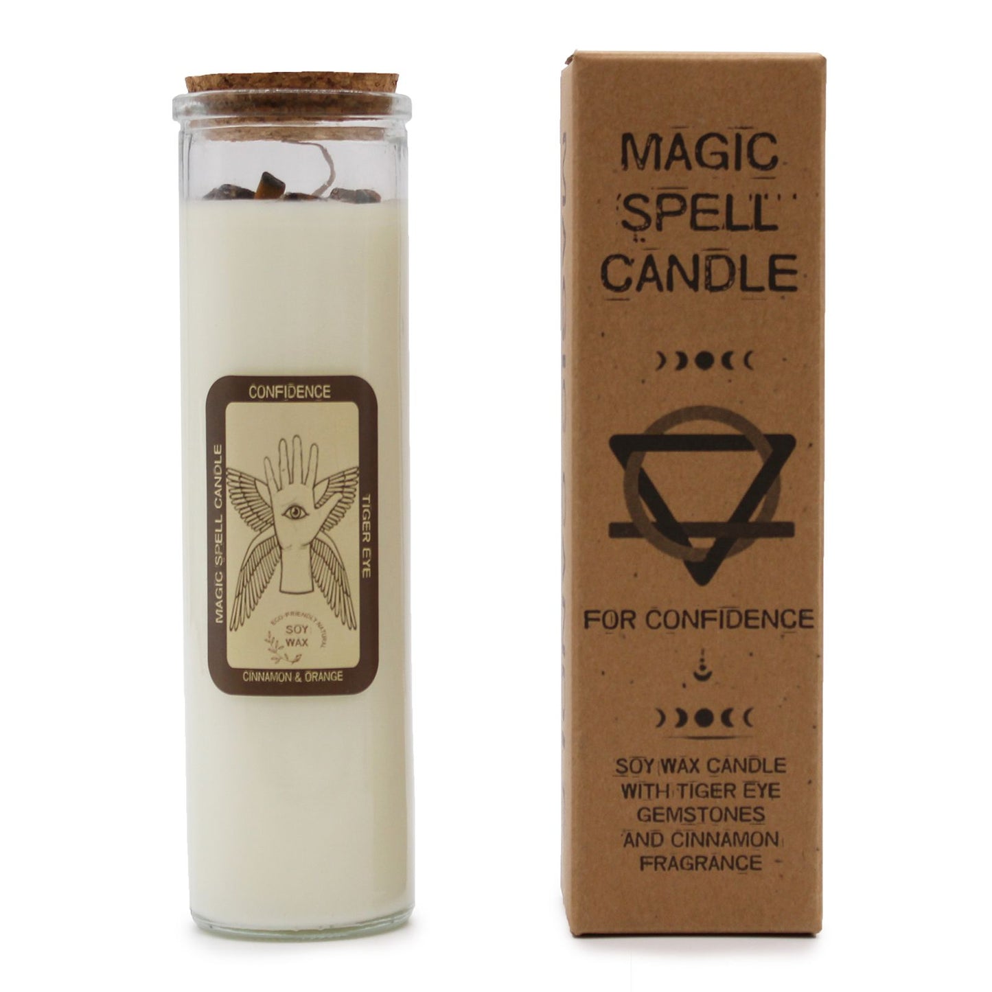 Magic Spell Candle – Confidence | Duftkerze mit Tigerauge
