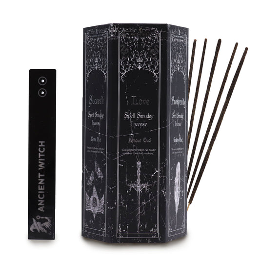 Ancient Witch Spell Incense – Komplett-Set mit 5 Düften | Pyramiden-Display