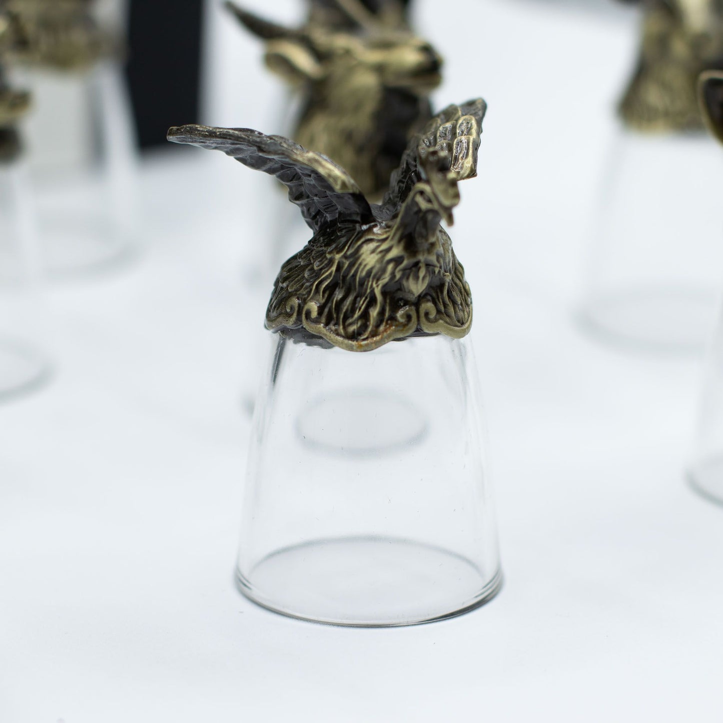 Shot Gläser Set 12-teilig (25ml) – Chinesischer Tierkreis – Antik Bronze 🐉