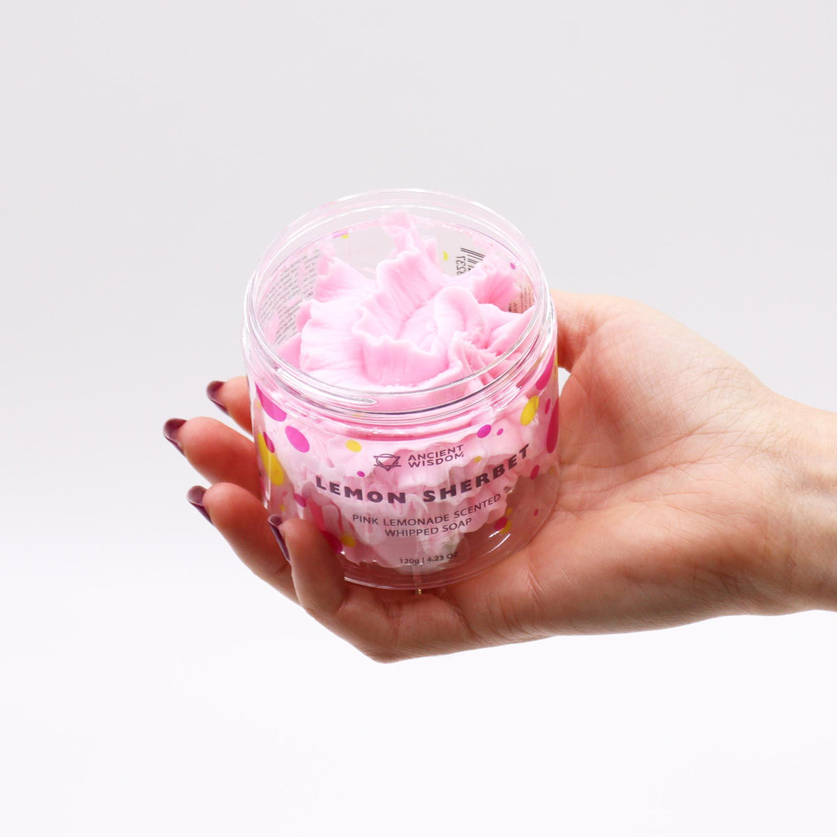 Pink Lemonade Schlagseife 120g – vegane Whipped Soap mit süß-zitronigem Duft