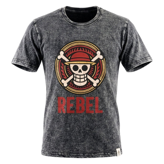 Nomad Sari Stonewashed T-Shirt – Rebel – Anthrazit – Größe L
