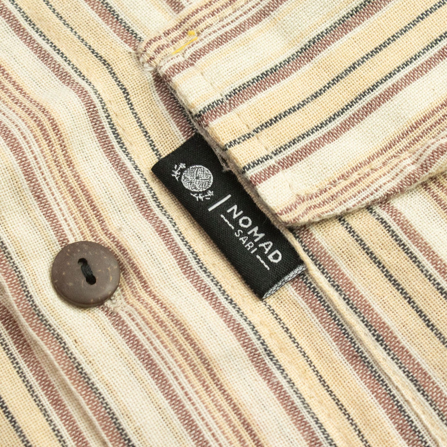 Nomad Sari Grandad Shirt – Brown Beige – Größe M