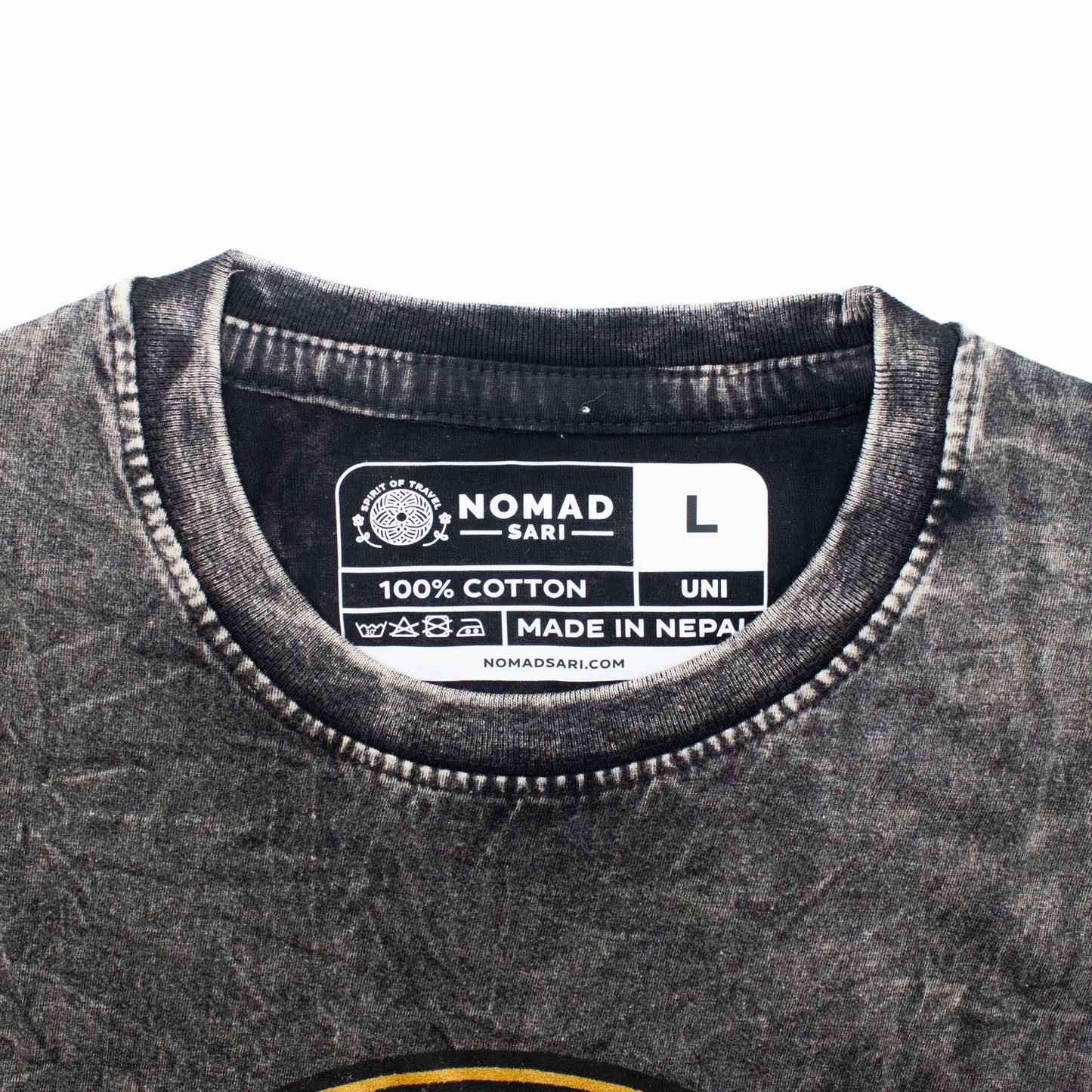 Nomad Sari Stonewashed T-Shirt – Rebel – Anthrazit – Größe L