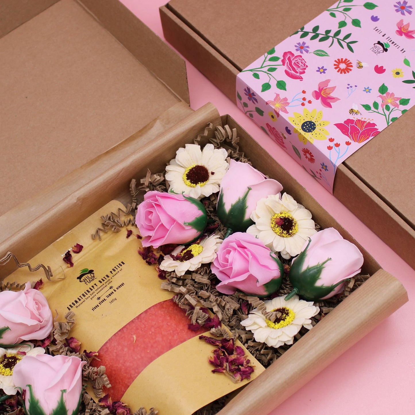 Wild Hare Salt & Flowers Set – Passion | Spa-Geschenkbox