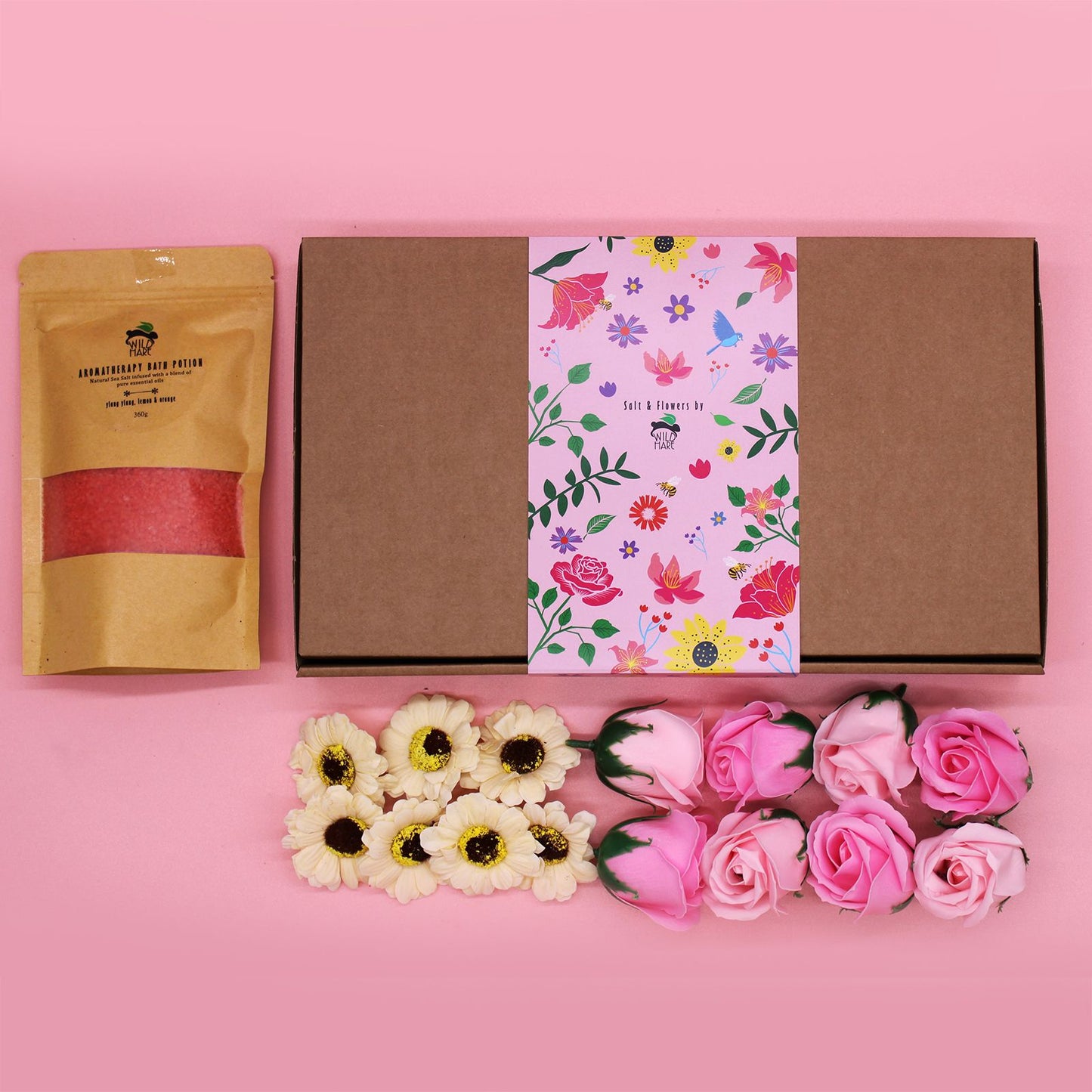 Wild Hare Salt & Flowers Set – Passion | Spa-Geschenkbox