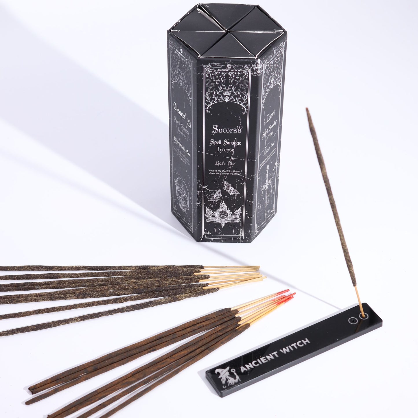 Ancient Witch Spell Incense – Komplett-Set mit 5 Düften | Pyramiden-Display