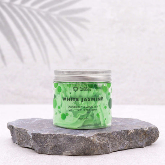 Gooseberry & White Tea Schlagseife 120g – vegane Whipped Soap mit frisch-elegantem Duft