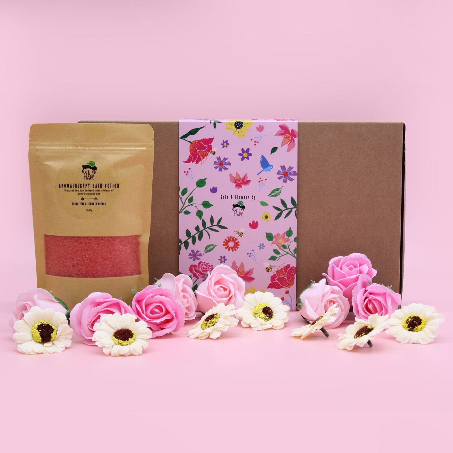 Wild Hare Salt & Flowers Set – Passion | Spa-Geschenkbox